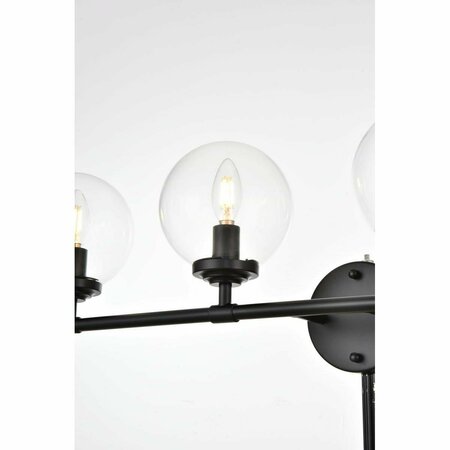 CLING 110 V Four Light Vanity Wall Lamp, Black CL2956519